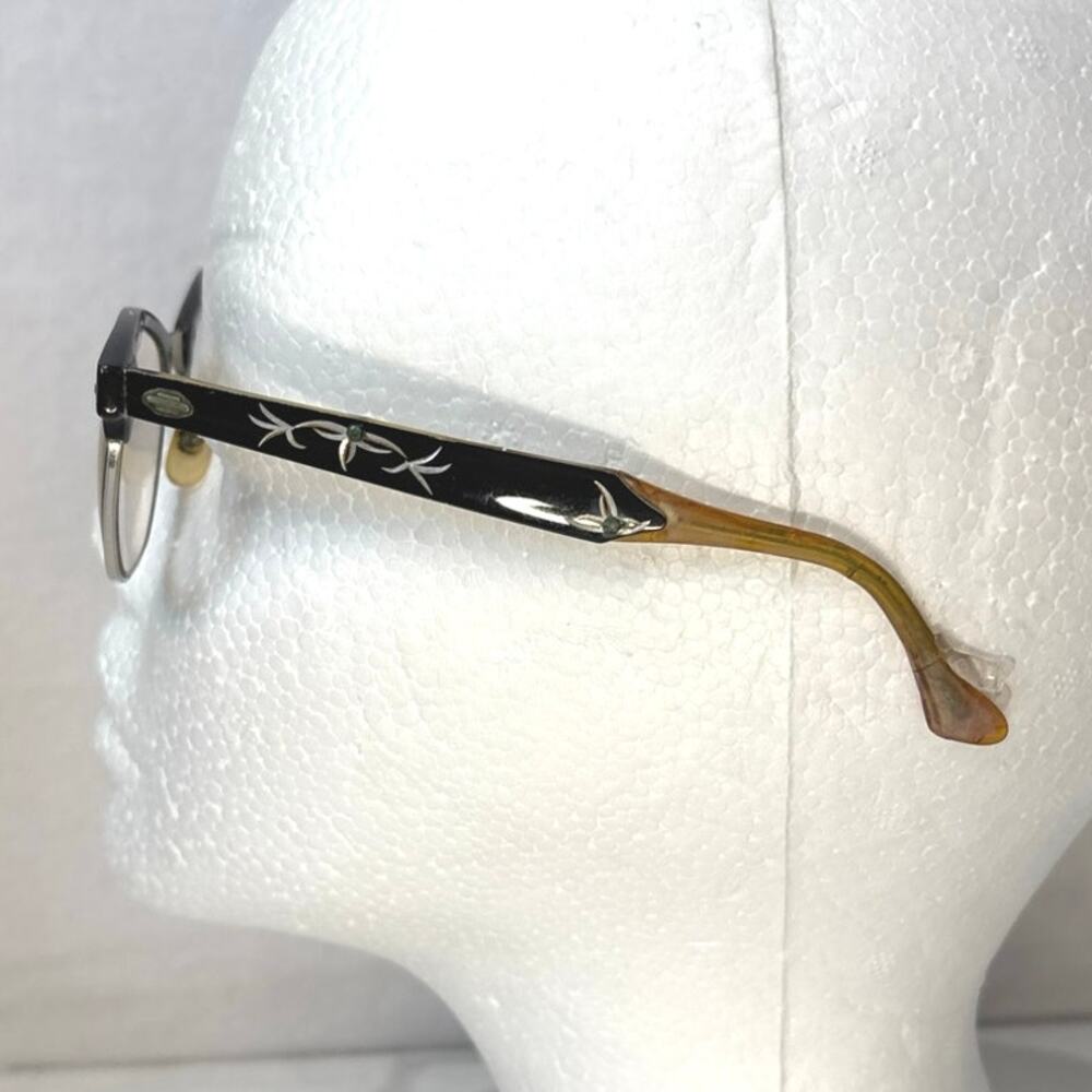 Vintage ArtCraft Bifocal Eyeglasses 1/10 12K GF Women's Black /Silver Cat Eye - Picture 4 of 9
